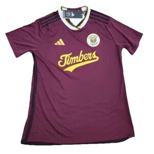 Adidas Womens MLS Portland Timbers Archive Replica Jersey Red LARGE NWT $100
